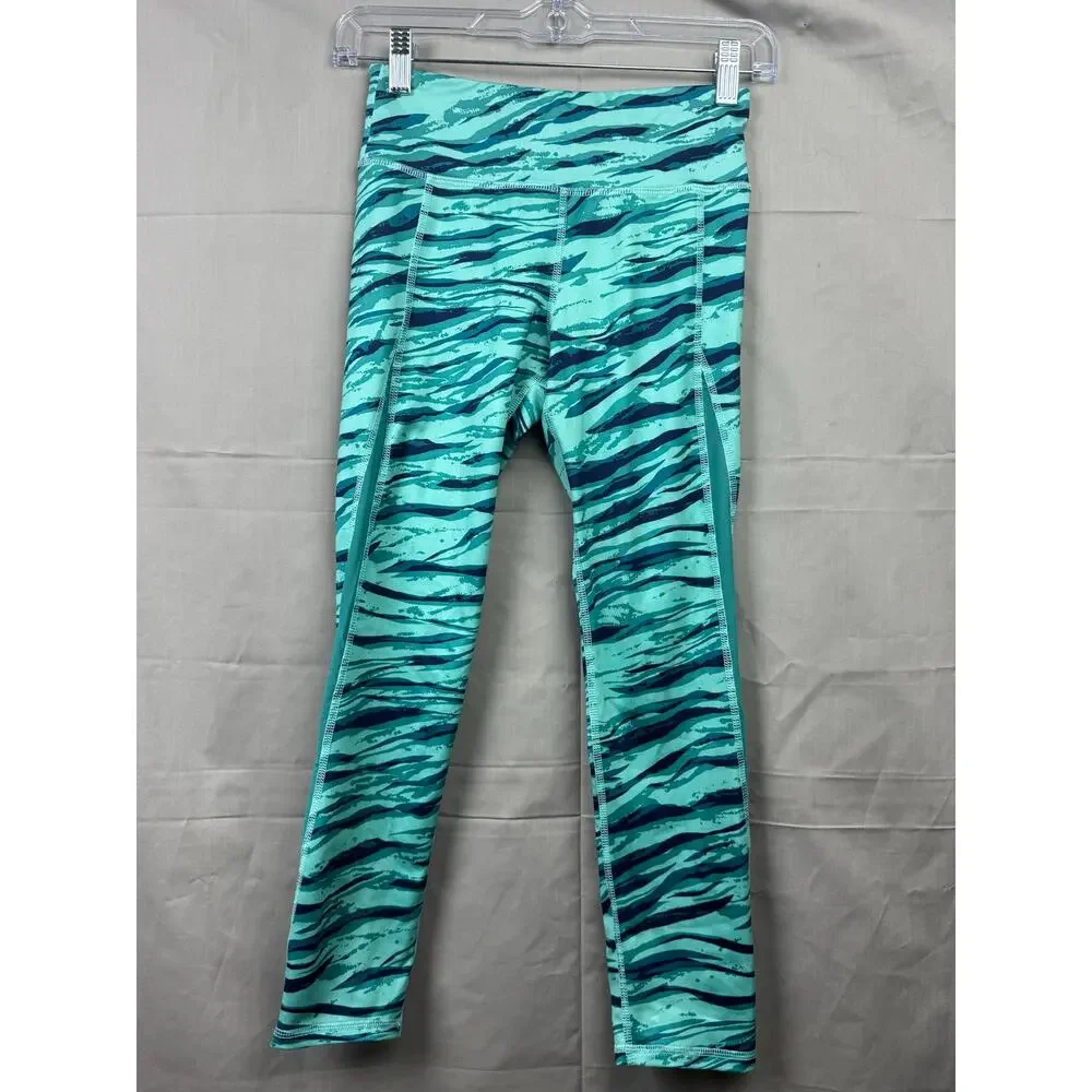 Old Navy Girls Blue Wave Go-Dry Leggings, Size L (10-12)
